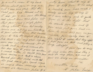 Apr 24, 1927 Letter from Mother Laird to Julia 1