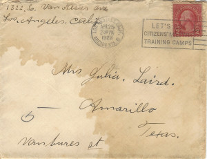Apr 24, 1927Letter from Mother Laird to Julia Env.