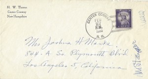 Feb. 25, 1956 Letter from H W Thorne to Julia Marks